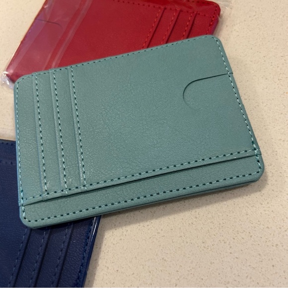 Set of 3 - Vegan Leather Card Wallets - Picture 5 of 8